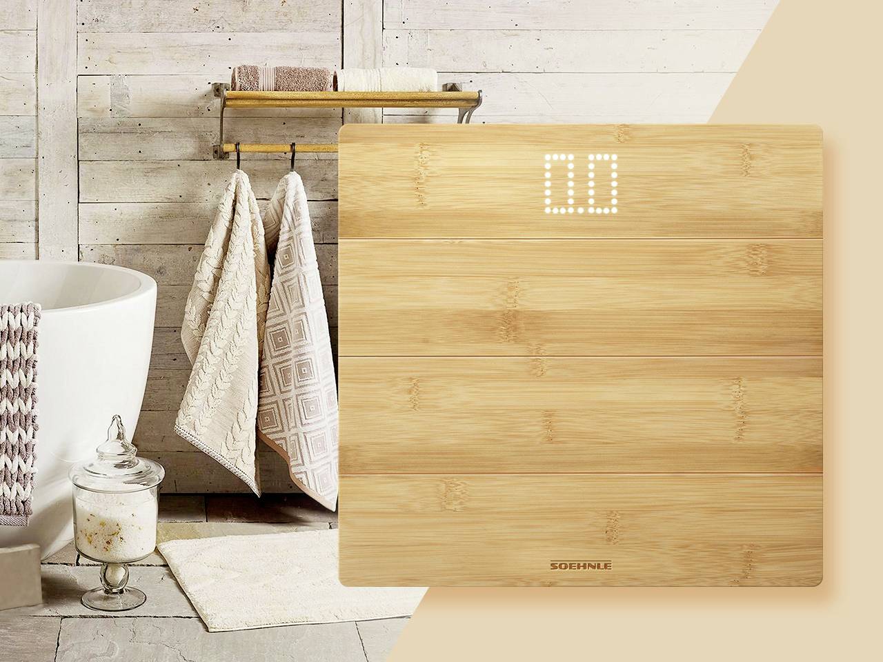 Soehnle Style Sense Bamboo Magic Personenwaage digital Wägebereich (max.)=180kg Holz