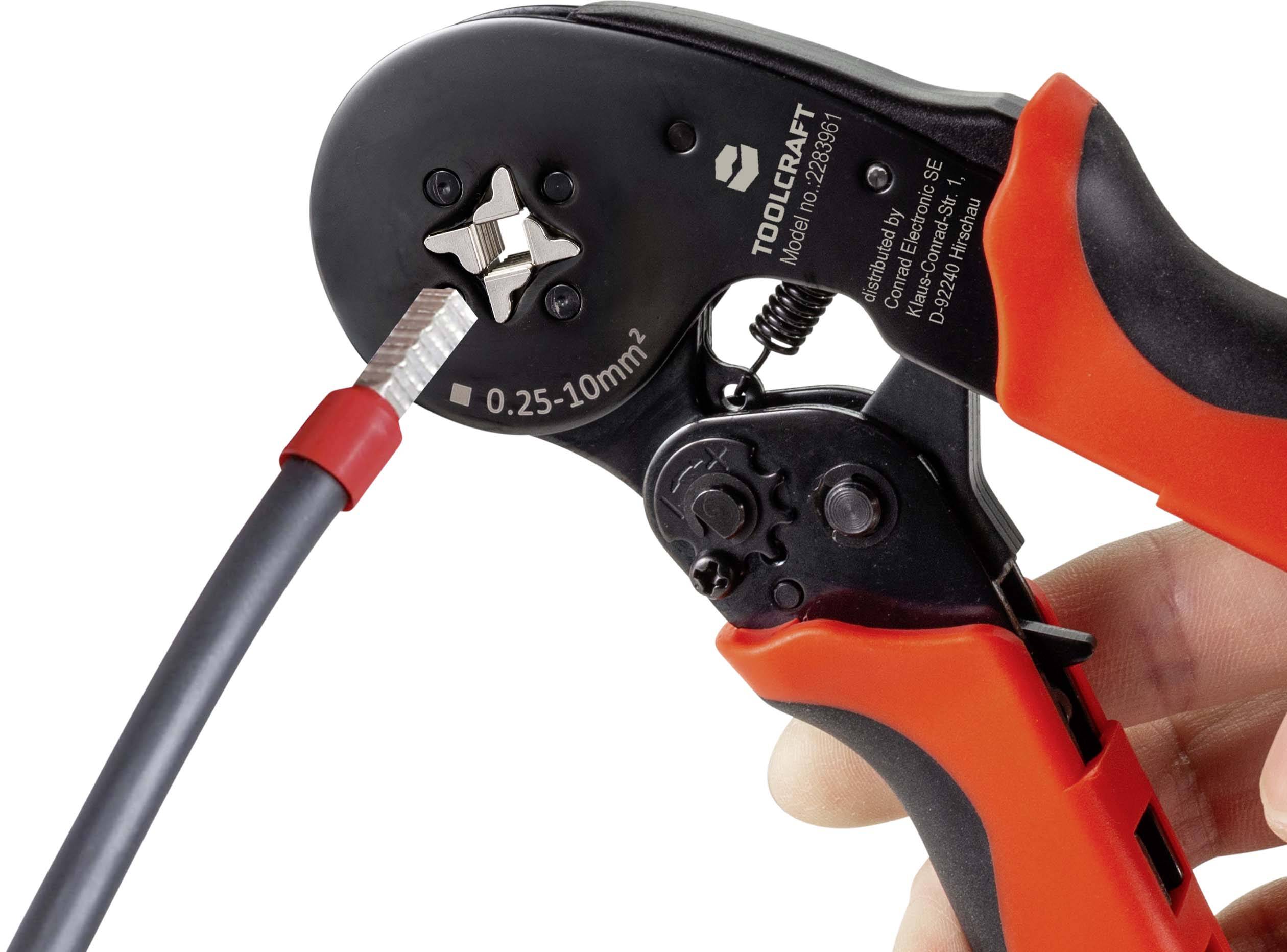 TOOLCRAFT TO-6851883 Crimpzange Aderendhülsen 0.25 bis 10mm²