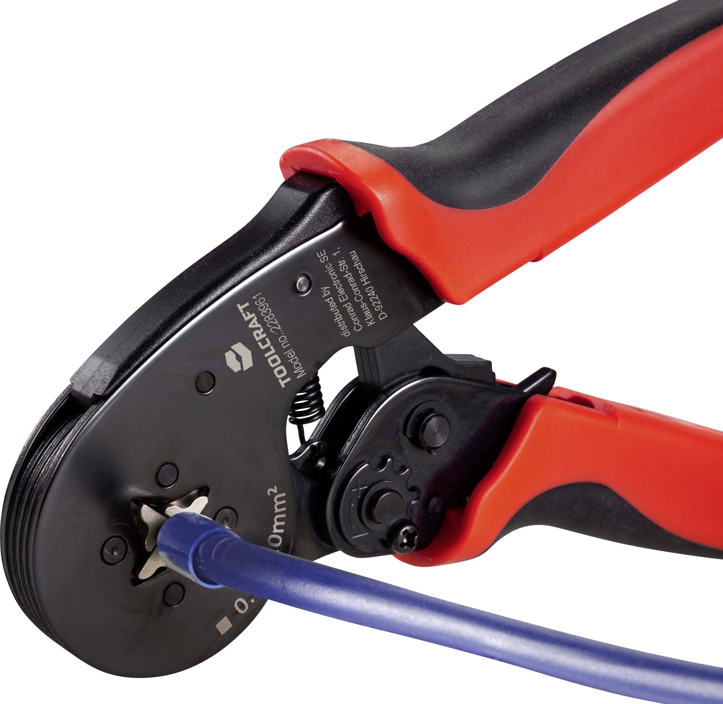 TOOLCRAFT TO-6851883 Crimpzange Aderendhülsen 0.25 bis 10mm²