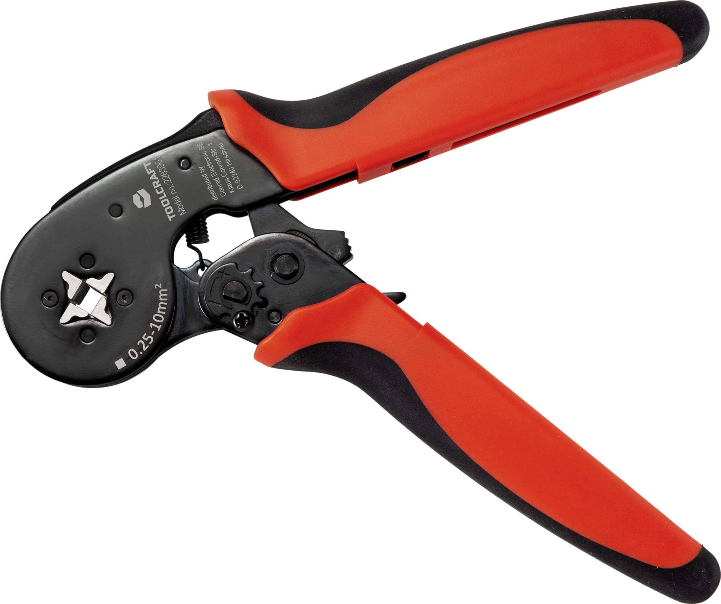 TOOLCRAFT TO-6851883 Crimpzange Aderendhülsen 0.25 bis 10mm²