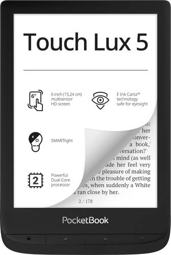 PocketBook Touch Lux 5 eBook-Reader 15.2cm (6 Zoll) Schwarz