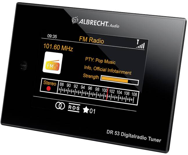 Albrecht DR 53 DAB+/UKW/Bluetooth Tischradio DAB, DAB+, UKW Inkl. Fernbedienung, Spotify Schwarz