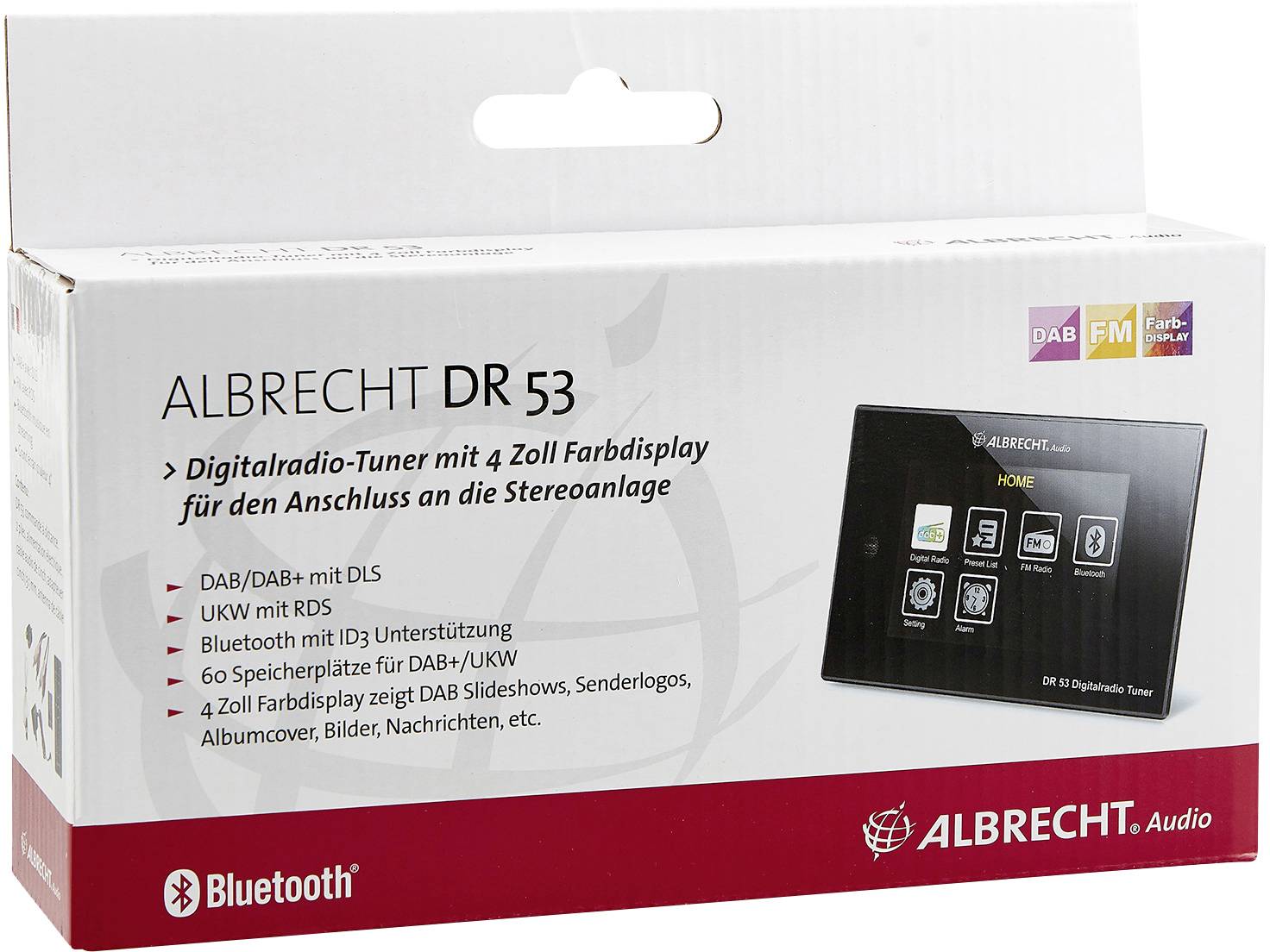 Albrecht DR 53 DAB+/UKW/Bluetooth Tischradio DAB, DAB+, UKW Inkl. Fernbedienung, Spotify Schwarz