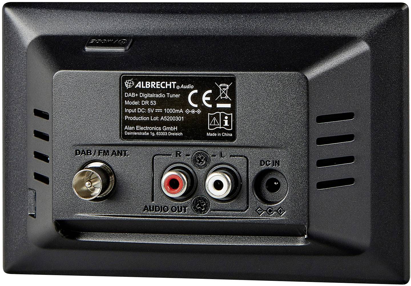 Albrecht DR 53 DAB+/UKW/Bluetooth Tischradio DAB, DAB+, UKW Inkl. Fernbedienung, Spotify Schwarz