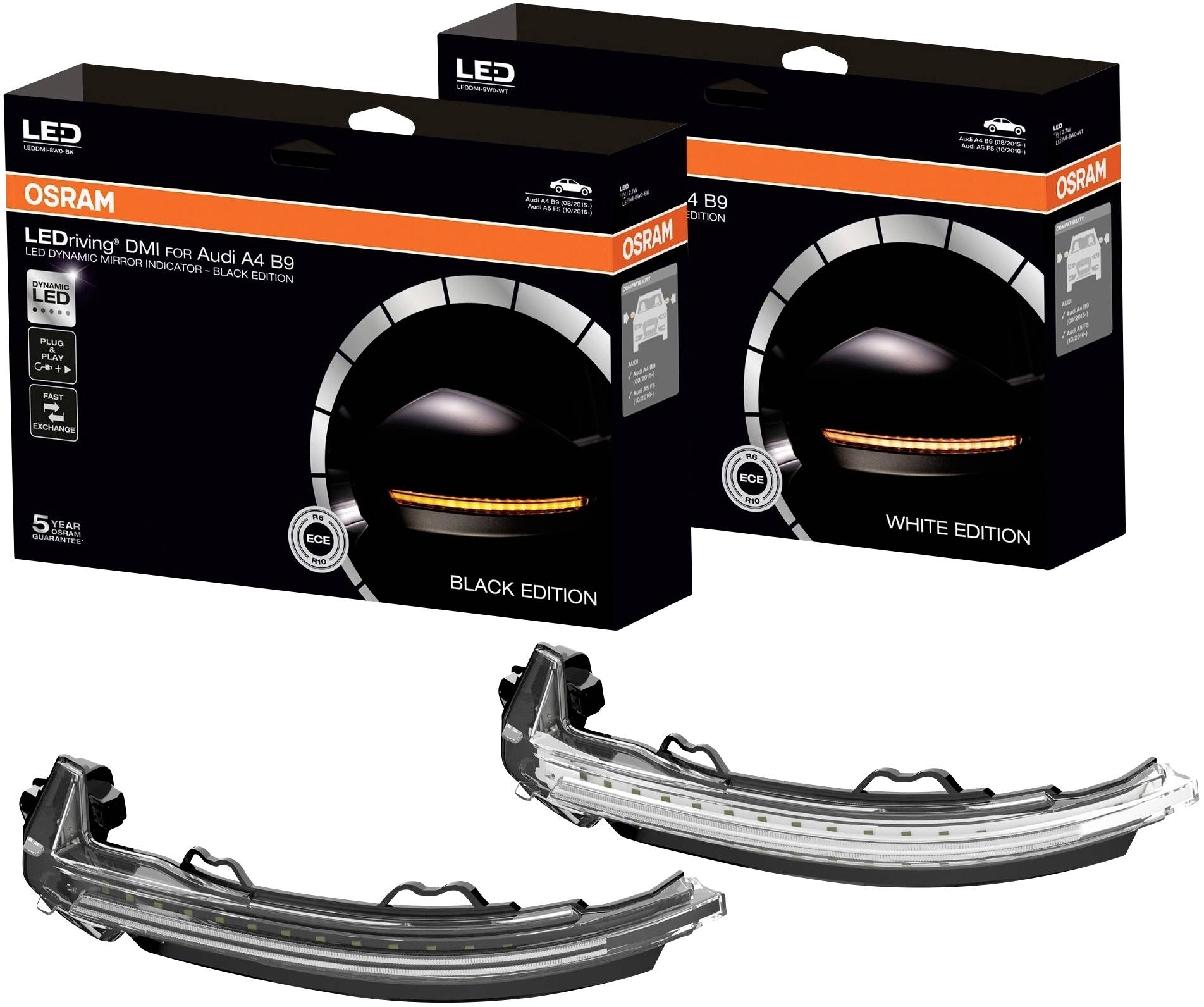OSRAM LEDDMI 8W0 BK S LEDriving® Black Edition Spiegelblinker Audi Audi A4, Audi S4, Audi RS4, Audi