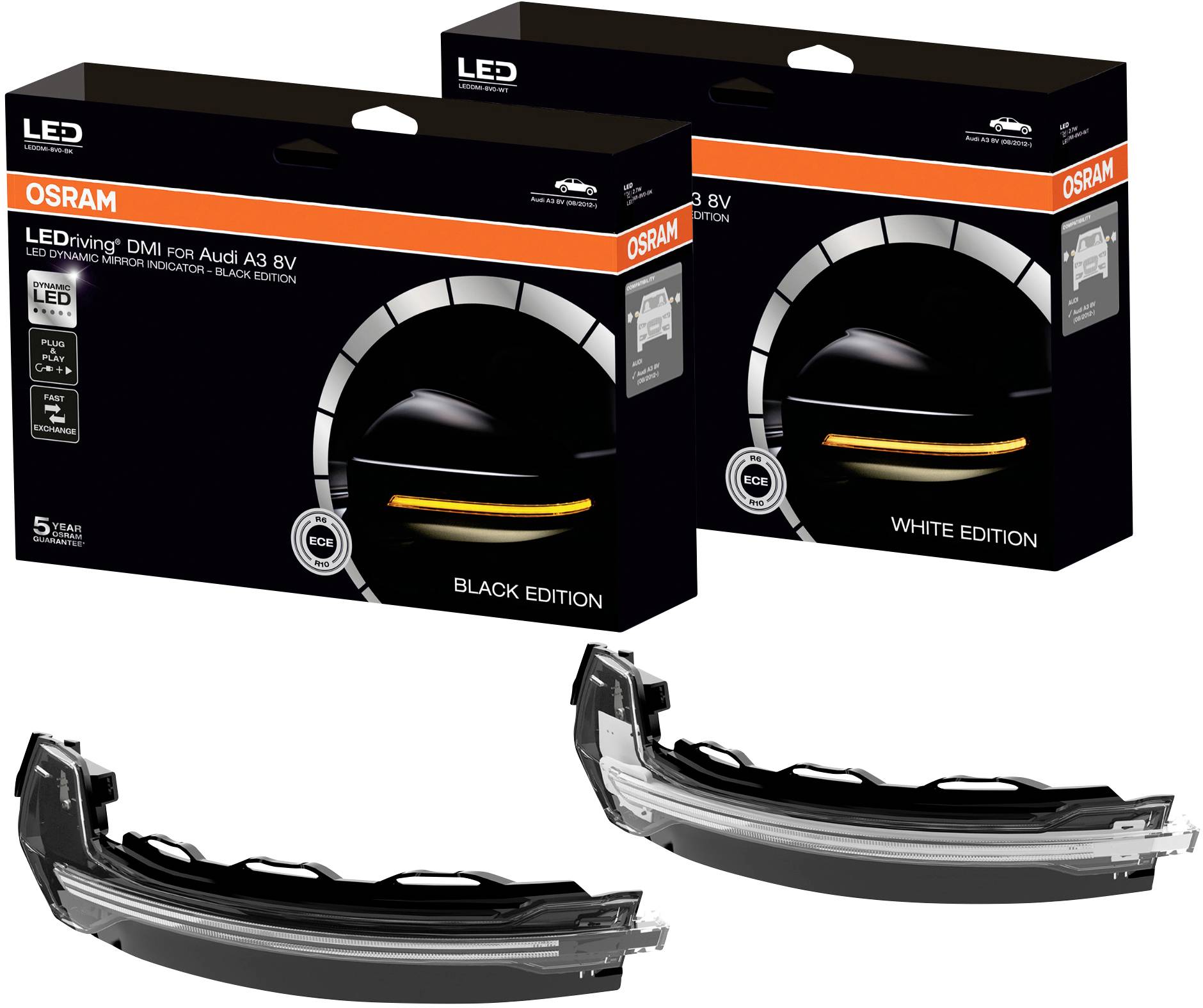 Osram Automotive LEDDMI 8V0 BK S LEDriving® Black Edition Spiegelblinker Audi Audi A3, Audi S3, Audi RS3