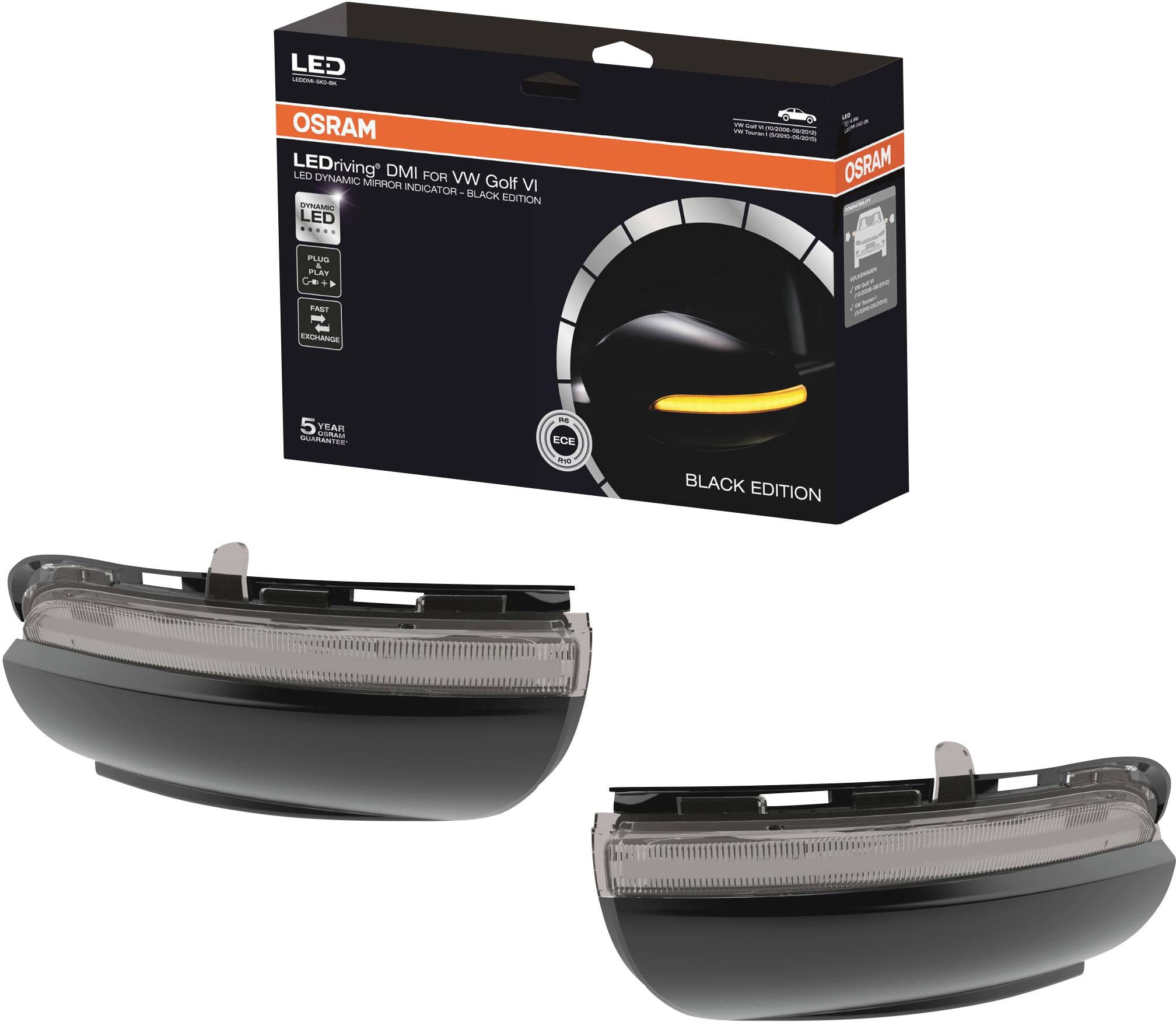OSRAM LEDDMI 5K0 BK S LEDriving® Black Edition Spiegelblinker Volkswagen Volkswagen Golf VI, Volkswagen Touran