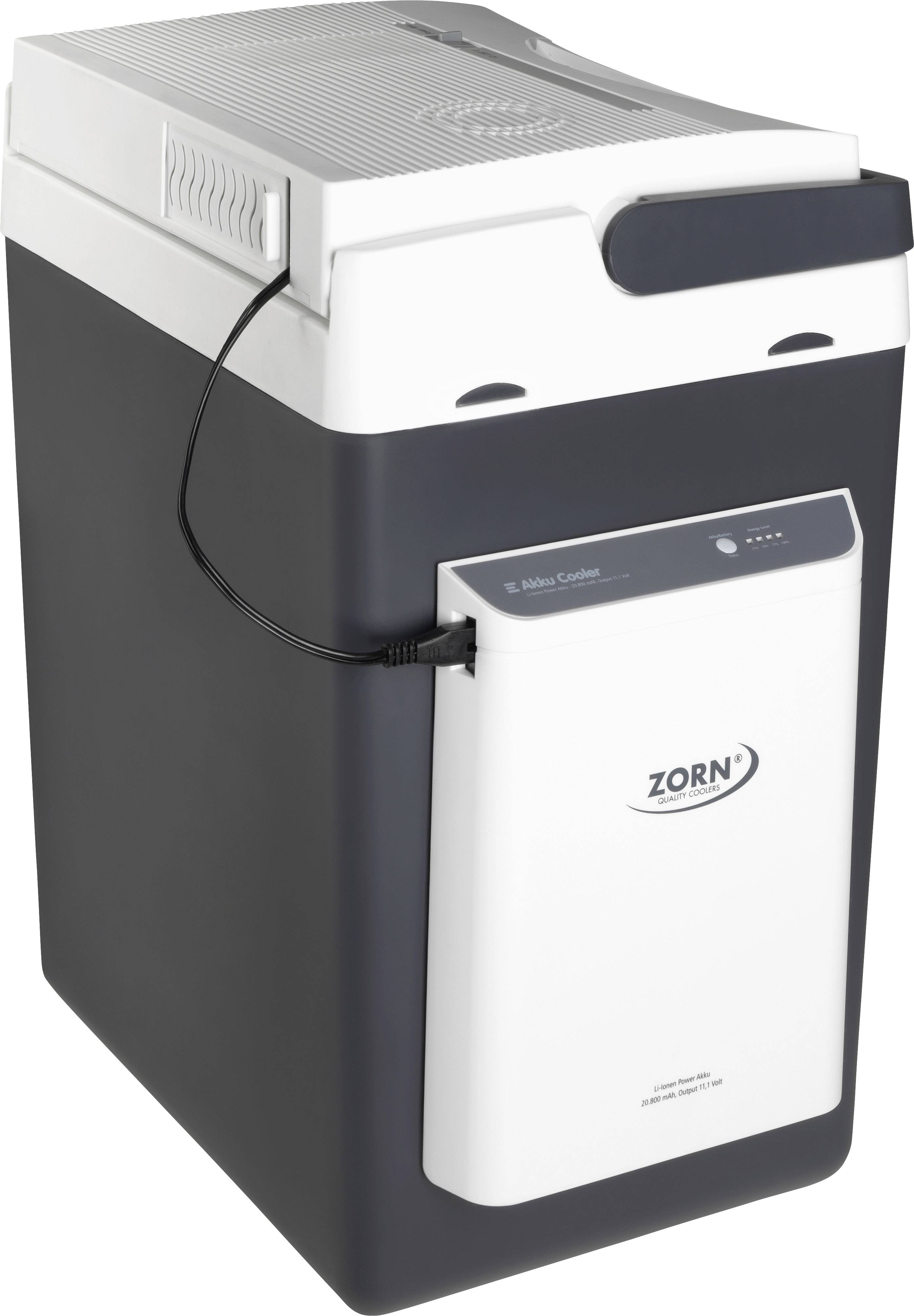 ZORN Kühlbox E Akku Cooler Z32 12/230V Kühlbox EEK: G (A - G) Thermoelektrisch 230 V, 12V Weiß, Grau 30l