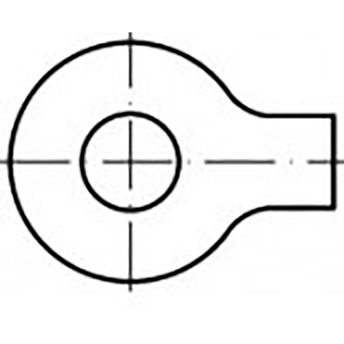 TOOLCRAFT Unterlegscheiben mit Lappen 10.5 mm 26 mm Stahl 1000 St. TO-6853515
