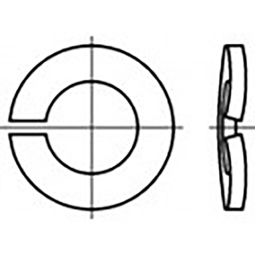 TOOLCRAFT TO-6854319 Federringe Innen-Durchmesser: 4mm DIN 128 Federstahl verzinkt 1000St.