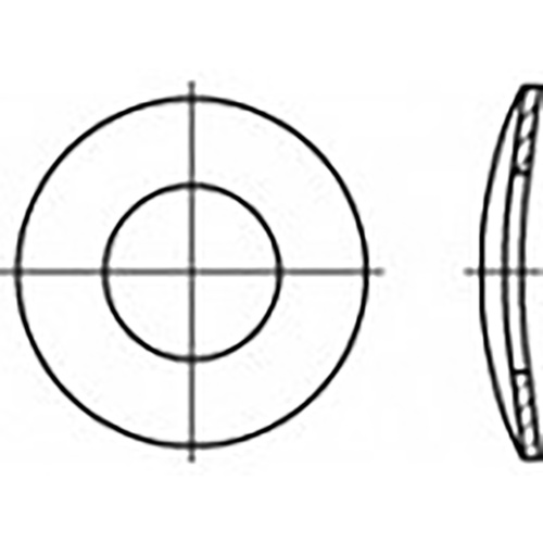 TOOLCRAFT TO-6854523 Federscheiben Innen-Durchmesser: 6 mm DIN 137 Federstahl verzinkt 1000 St.