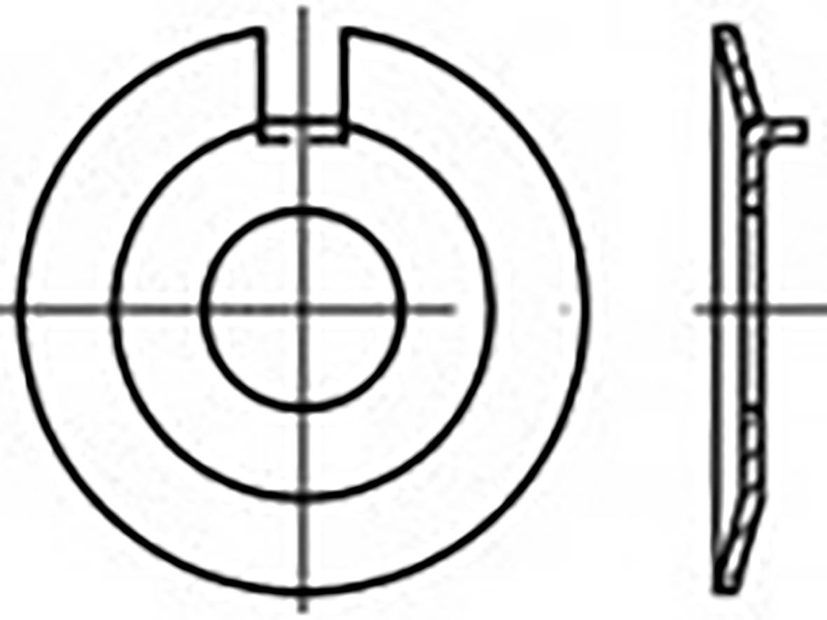 TOOLCRAFT Unterlegscheiben mit Außennase 8.4mm 22mm Edelstahl V2A A2 50 St. TO-6854619
