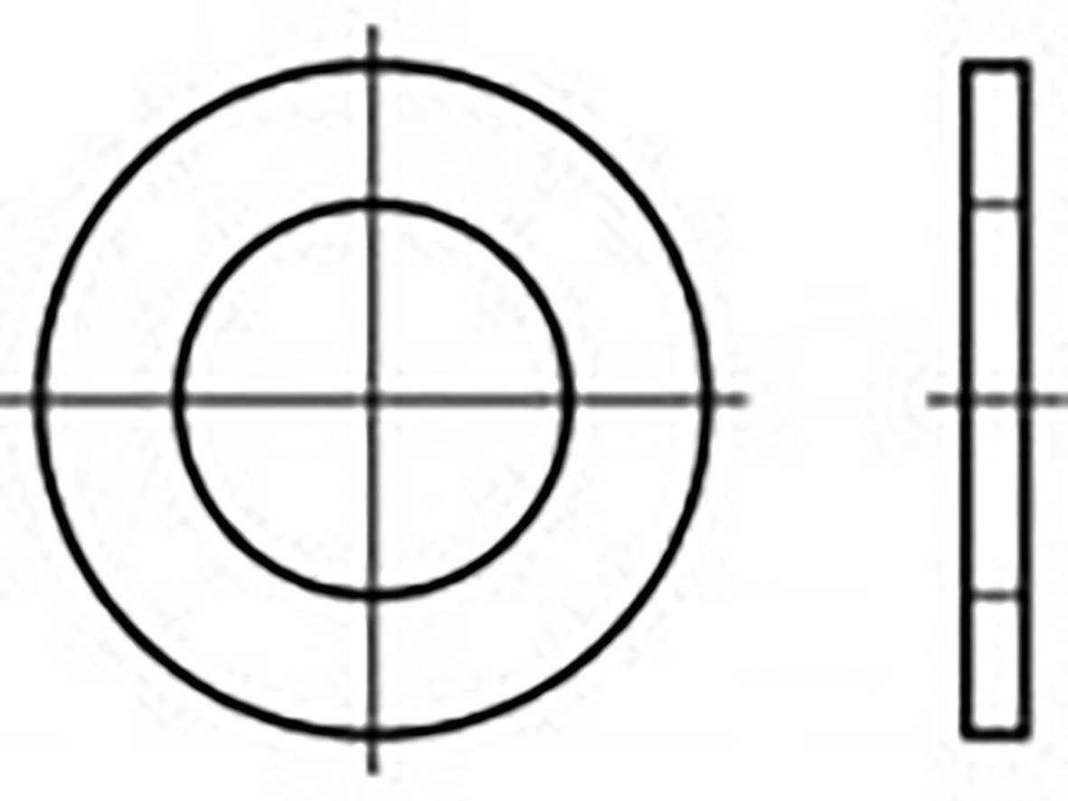 TOOLCRAFT Unterlegscheiben 2.2 mm 4.5 mm Messing 500 St. TO-6854700