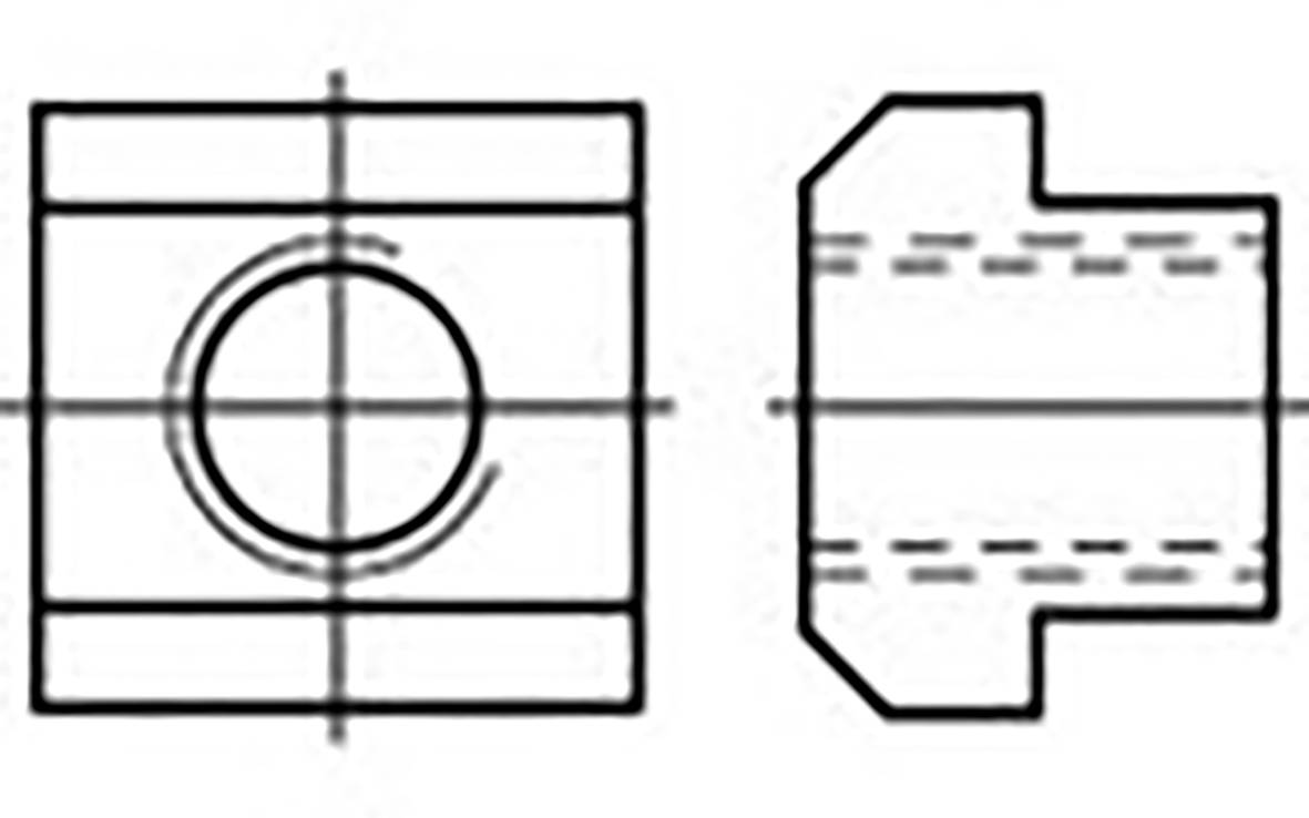 TOOLCRAFT TO-6855252 T-Nutenstein M12 DIN 508 Stahl gehärtet 10St.