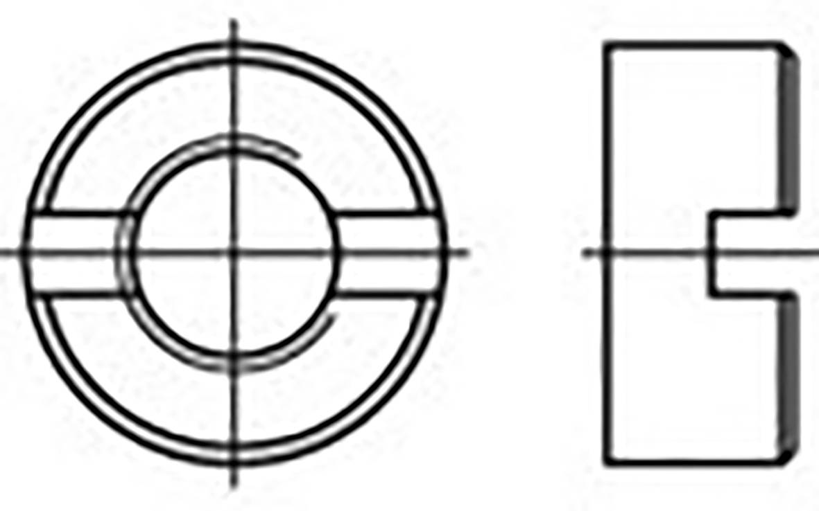 TOOLCRAFT TO-6855342 Schlitzmuttern M6 DIN 546 Stahl 1000 St.