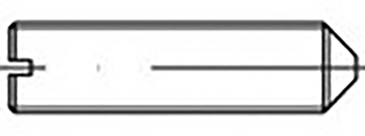 TOOLCRAFT TO-6855444 Gewindestift M3 4mm Stahl 1000St.