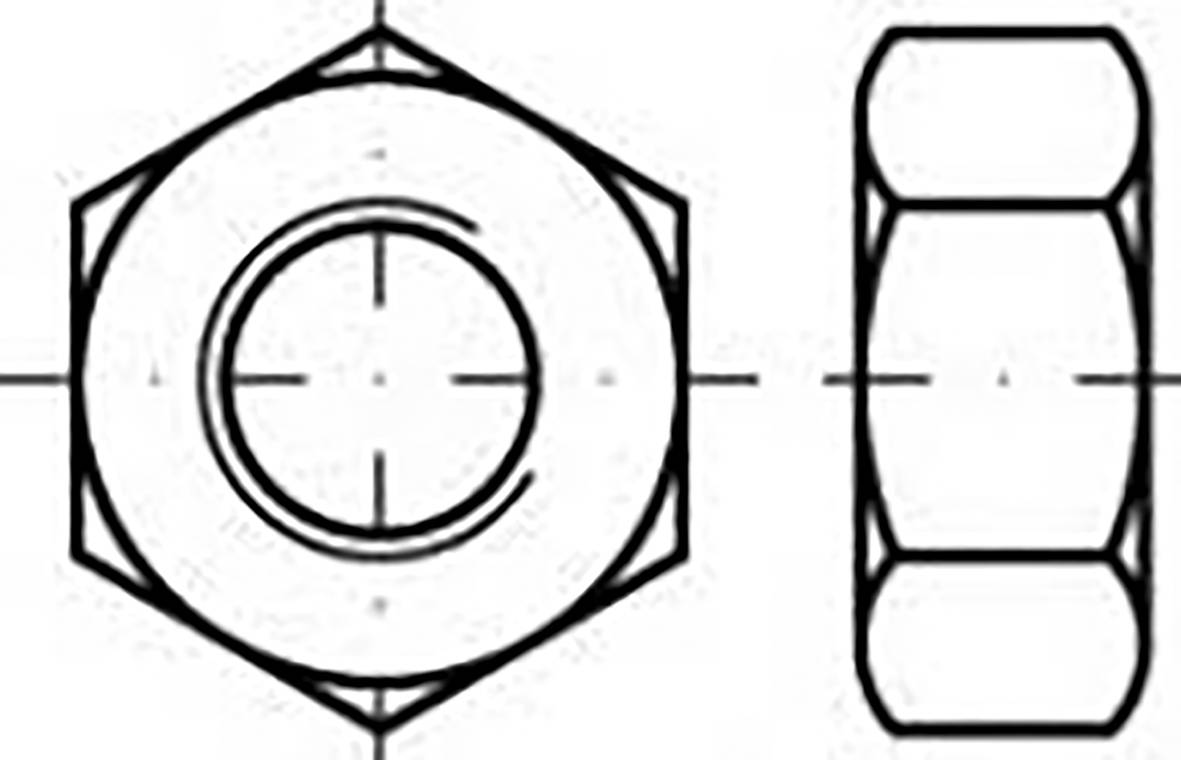 TOOLCRAFT TO-6855540 Sechskantmuttern M6 DIN 555 Kunststoff 100 St.