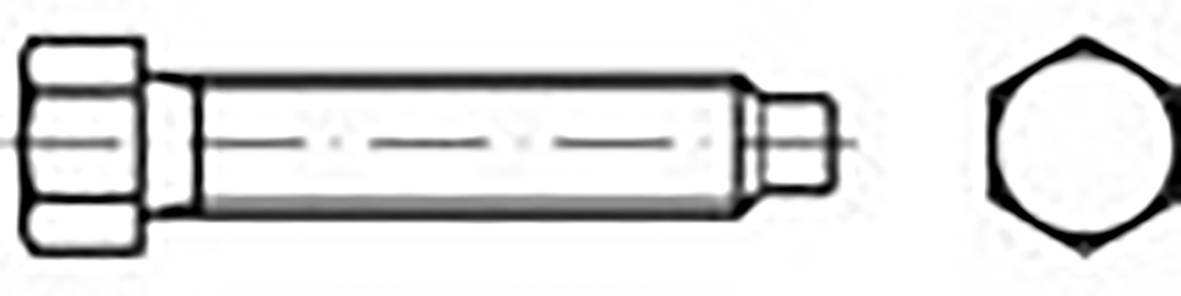 TOOLCRAFT TO-9985278 Sechskantschraube M30 60mm Außensechskant DIN 561 Stahl 10St.