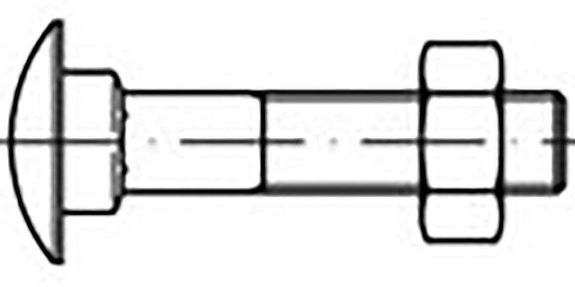 TOOLCRAFT TO-6855729 Flachrundkopfschrauben M5 20mm DIN 603 Stahl verzinkt 100St.