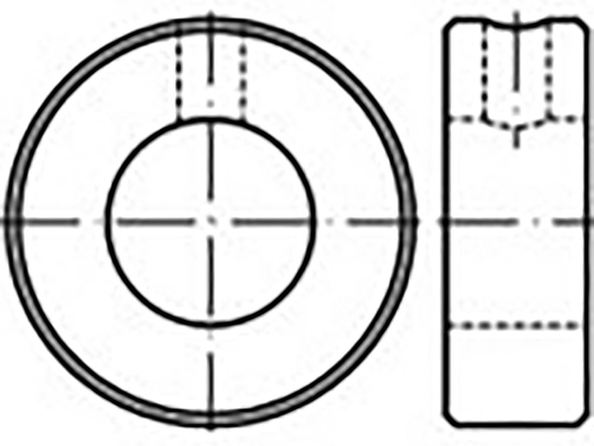 Technische Zeichnung eines zylindrischen Objekts mit frontalem und seitlichem Schnittansicht.zeigt Form und Dimensionen des Objekts.