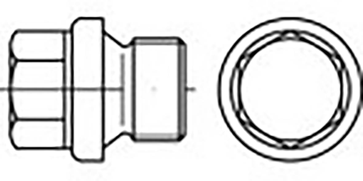 TOOLCRAFT TO-6855798 Verschlussschrauben M33 Außensechskant DIN 910 Stahl verzinkt 10St.