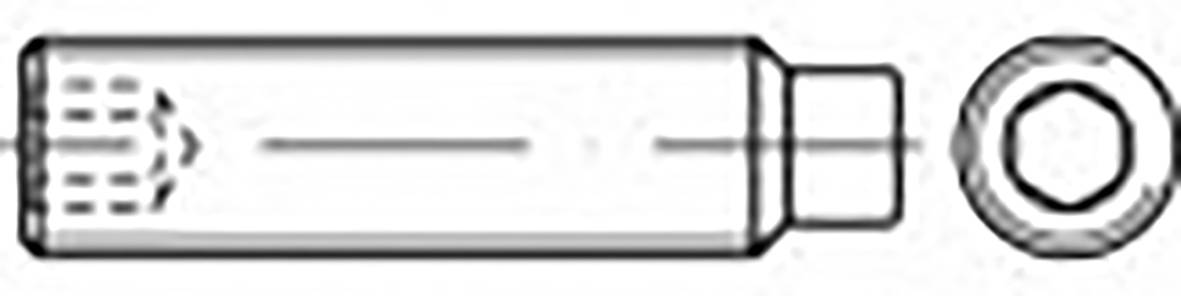 TOOLCRAFT TO-6857367 Gewindestift M5 18 mm Stahl gehärtet 500 St.