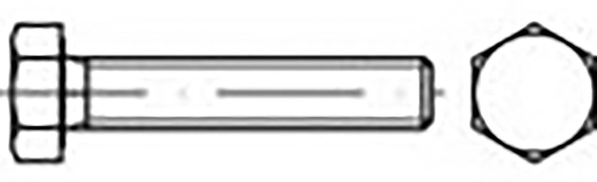 TOOLCRAFT TO-6861816 Sechskantschraube M18 65mm Außensechskant DIN 961 Stahl 25St.