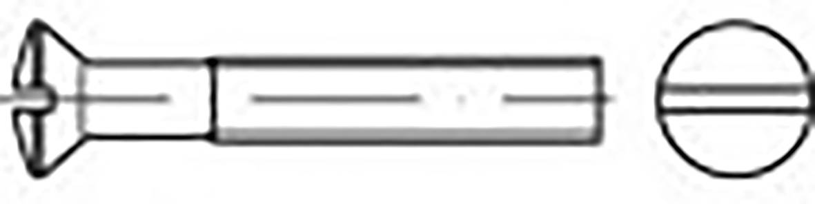 TOOLCRAFT TO-6863043 Linsensenkschrauben M6 40mm Schlitz DIN 964 Edelstahl V4A A4 50St.