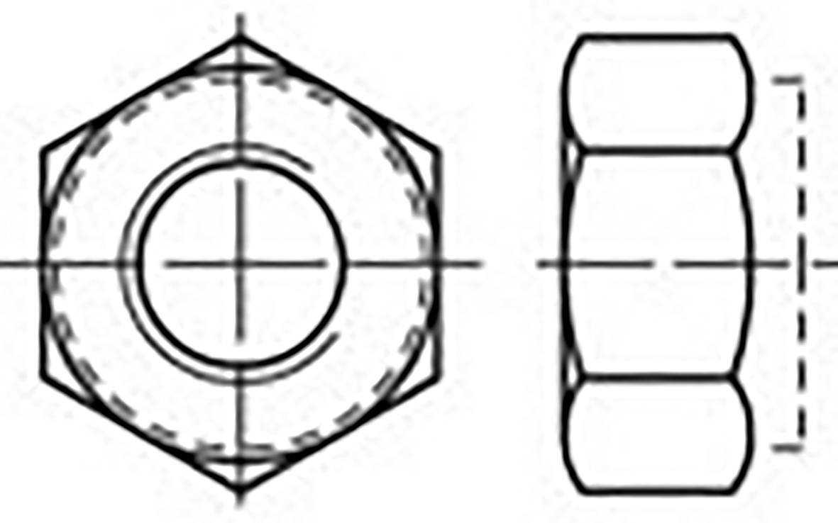 TOOLCRAFT TO-6864495 Sechskantmuttern M10 DIN 982 Stahl verzinkt 500St.