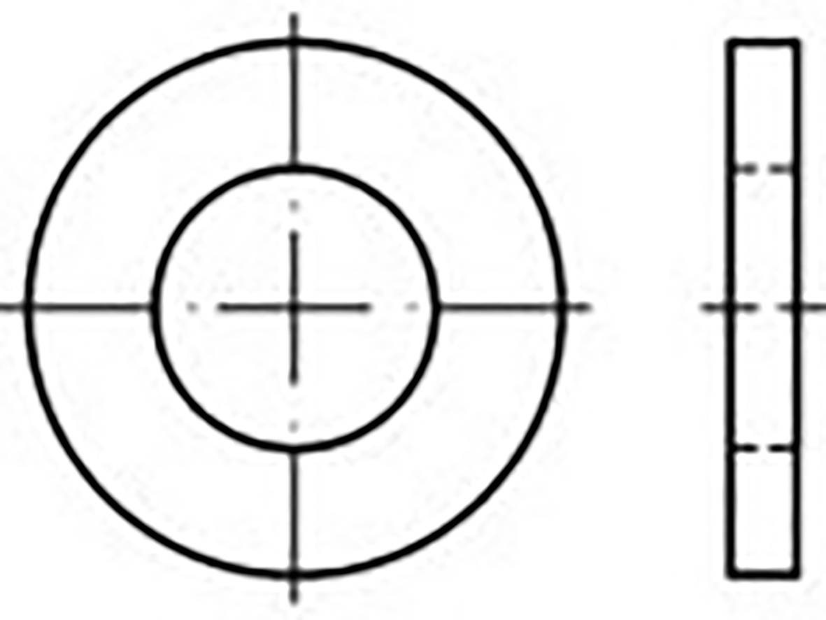 TOOLCRAFT Unterlegscheibe 4mm 8mm Stahl 1000 St. TO-6865680