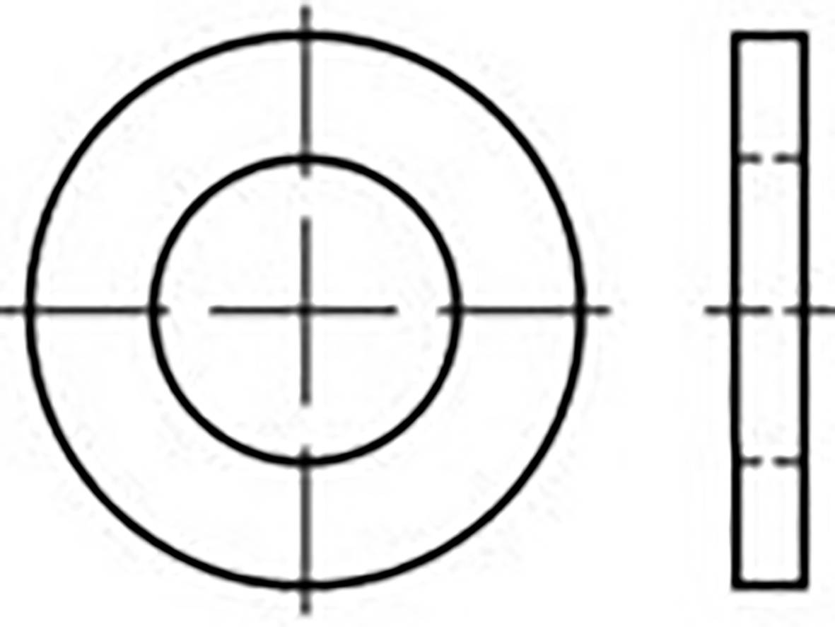 TOOLCRAFT Unterlegscheibe 19 mm 30 mm Stahl 200 St. TO-6865797