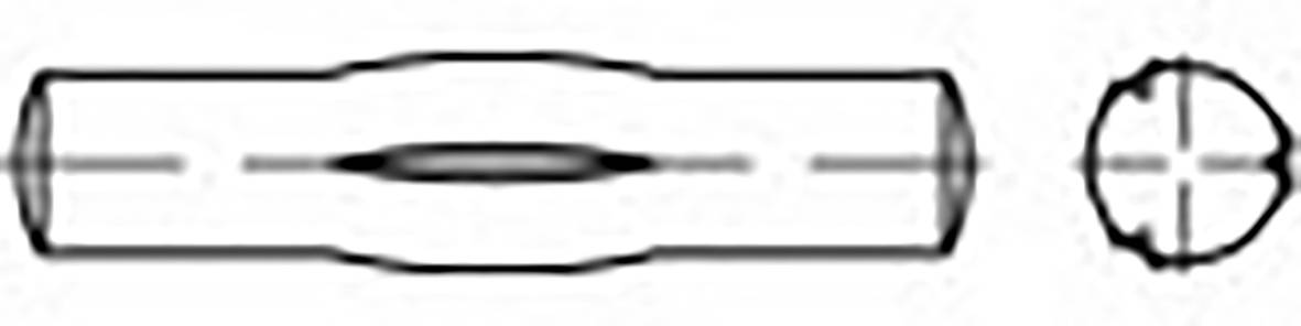 TOOLCRAFT TO-6865872 Knebelkerbstift Stahl 25 St.