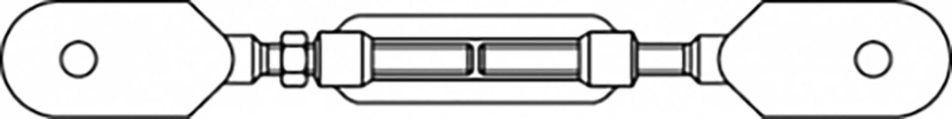 TOOLCRAFT TO-6866058 Spannschloss M27 Stahl verzinkt DIN 1480 1St.
