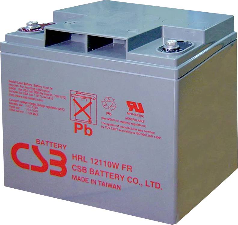 CSB Battery HRL 12110W high-rate longlife HRL12110W-FR Bleiakku 12V 28Ah Blei-Vlies (AGM) (B x H x T) 166 x 175 x 125mm