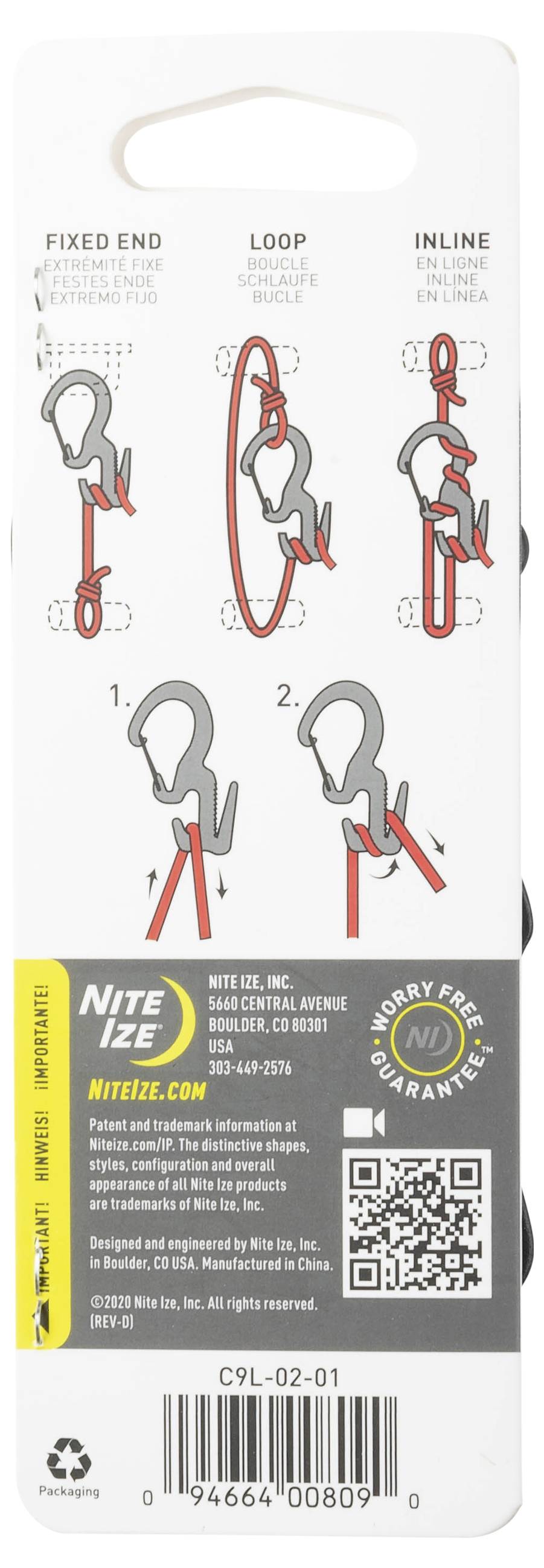 NITE Ize NI-C9L-02-01 Karabiner Figure9 Large 116mm x 56mm x 13mm 1St.