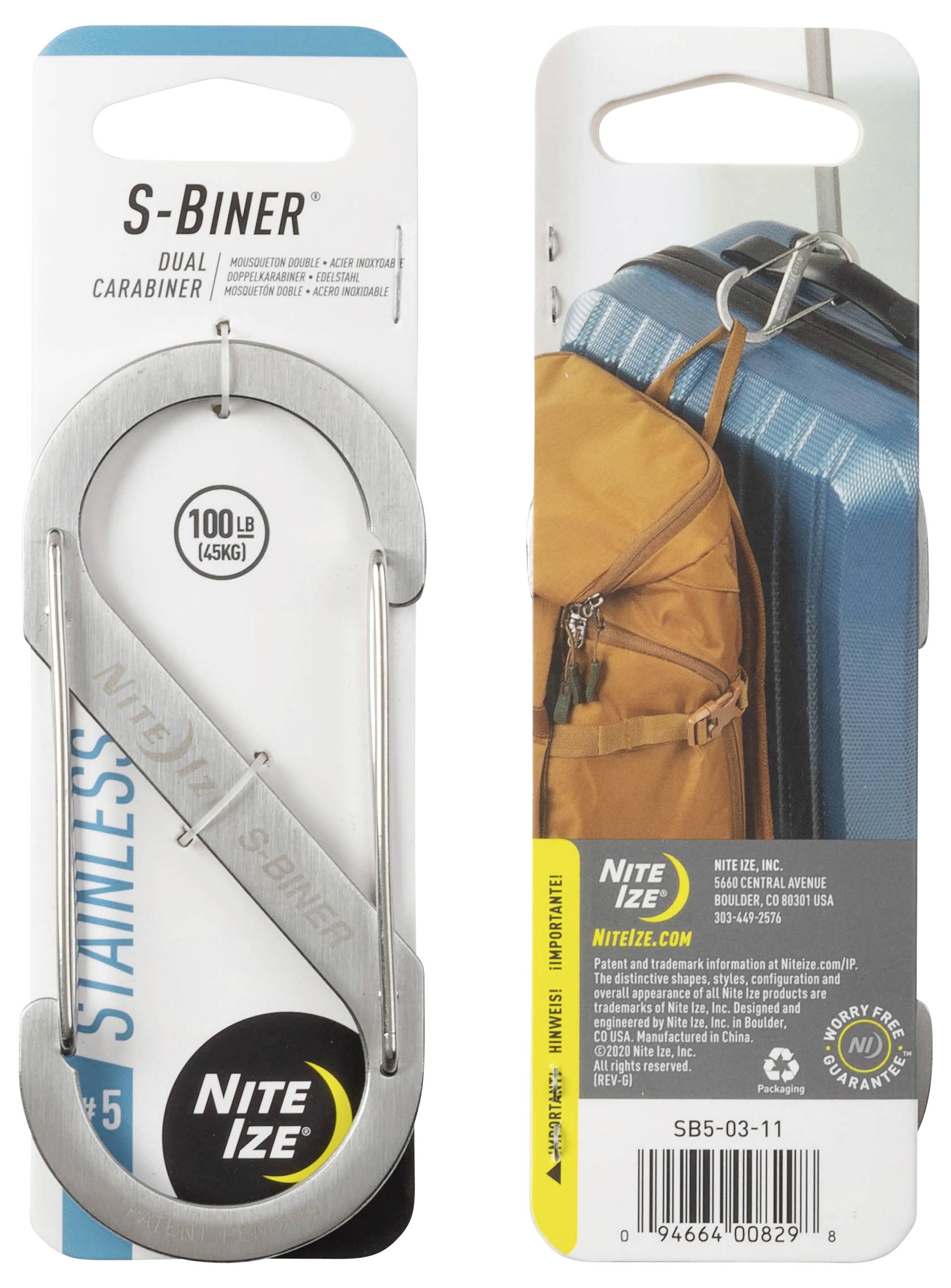 NITE Ize NI-SB5-03-11 Karabiner S-Biner Gr. 5 111mm x 49mm 1St.