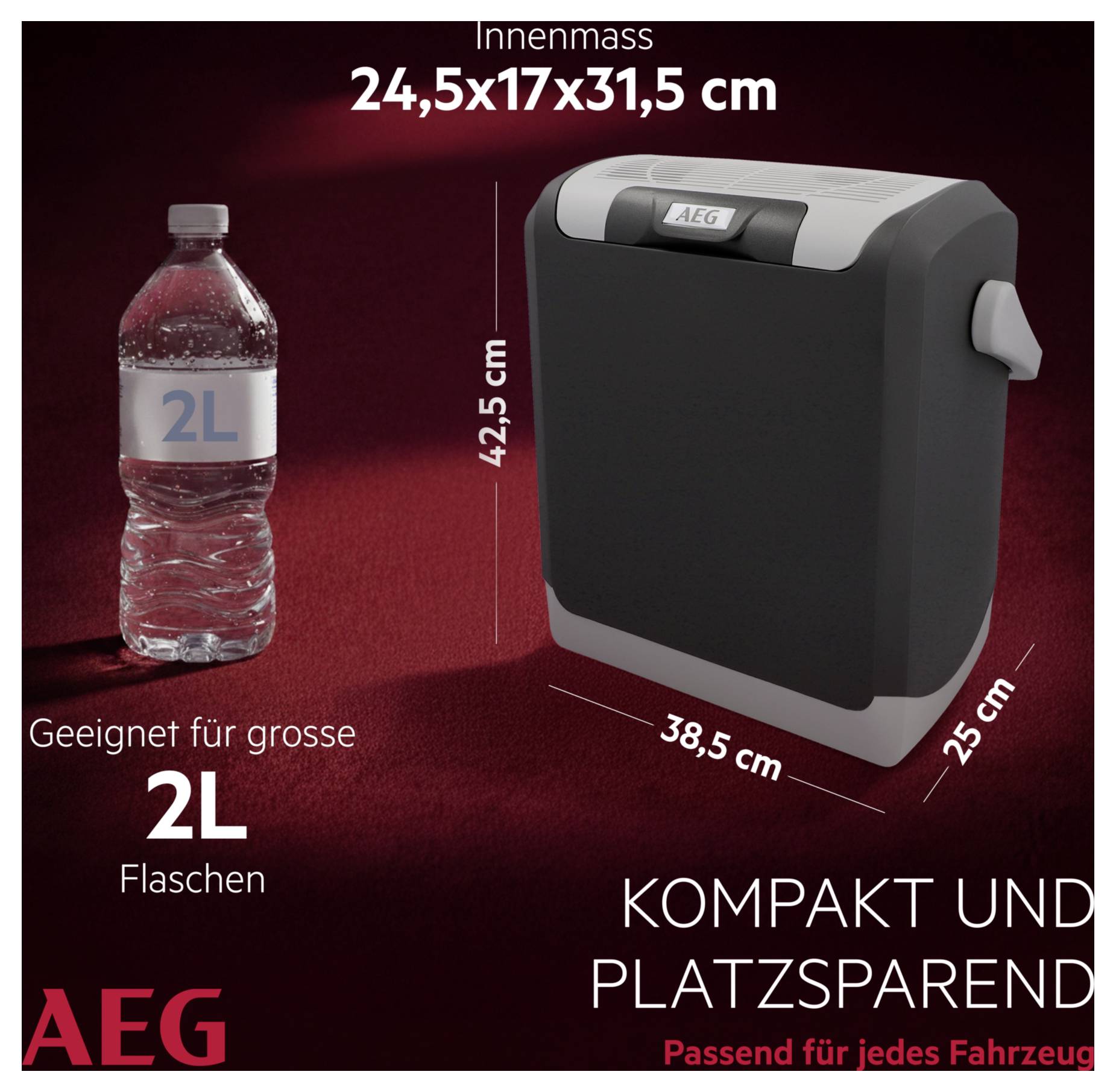 AEG KK 14 Kühlbox & Heizbox Thermoelektrisch 12 V/DC Grau 14l <Max/> 19° C unter der Umgebungstemperatur