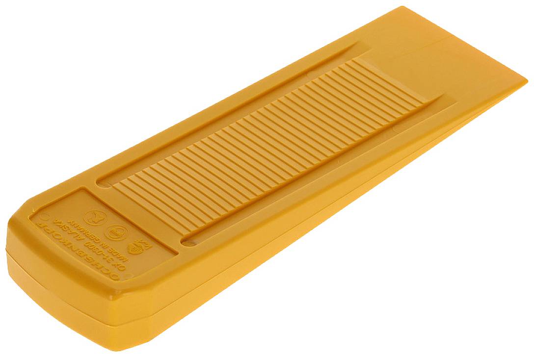 Eine orange Plastik-Reibe mit gerippter Oberfläche, geeignet zum Zerkleinern von Lebensmitteln wie Knoblauch oder Ingwer.