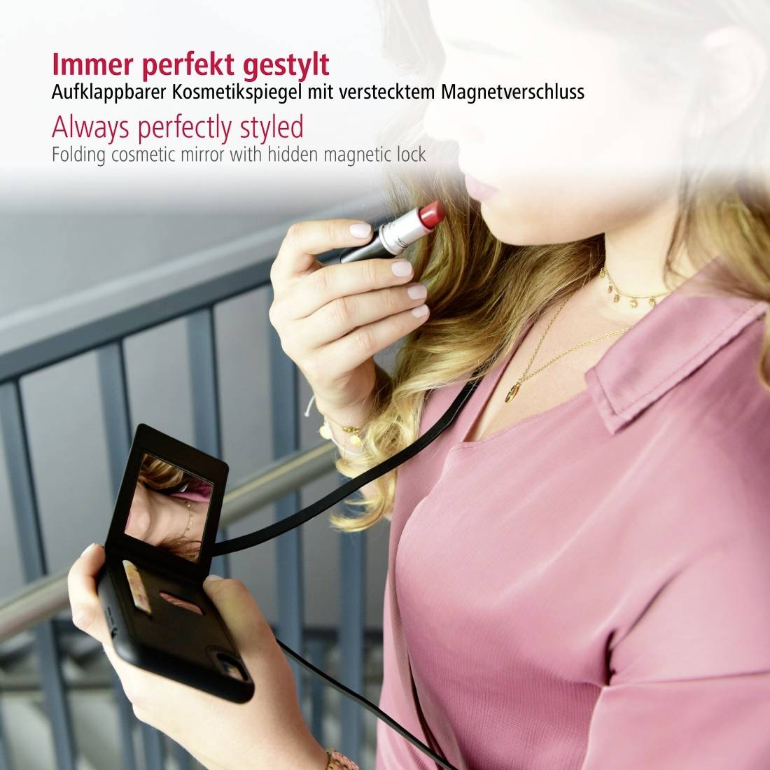 Hama Mirror Cover Apple iPhone 6, iPhone 6S, iPhone 7, iPhone 8, iPhone SE (2020) Schwarz 188759