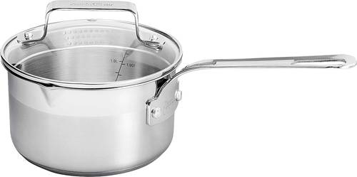 Jamie Oliver Topf mit Deckel 20cm 3,4L Edelstahl Kasserolle Stieltopf Außgießer