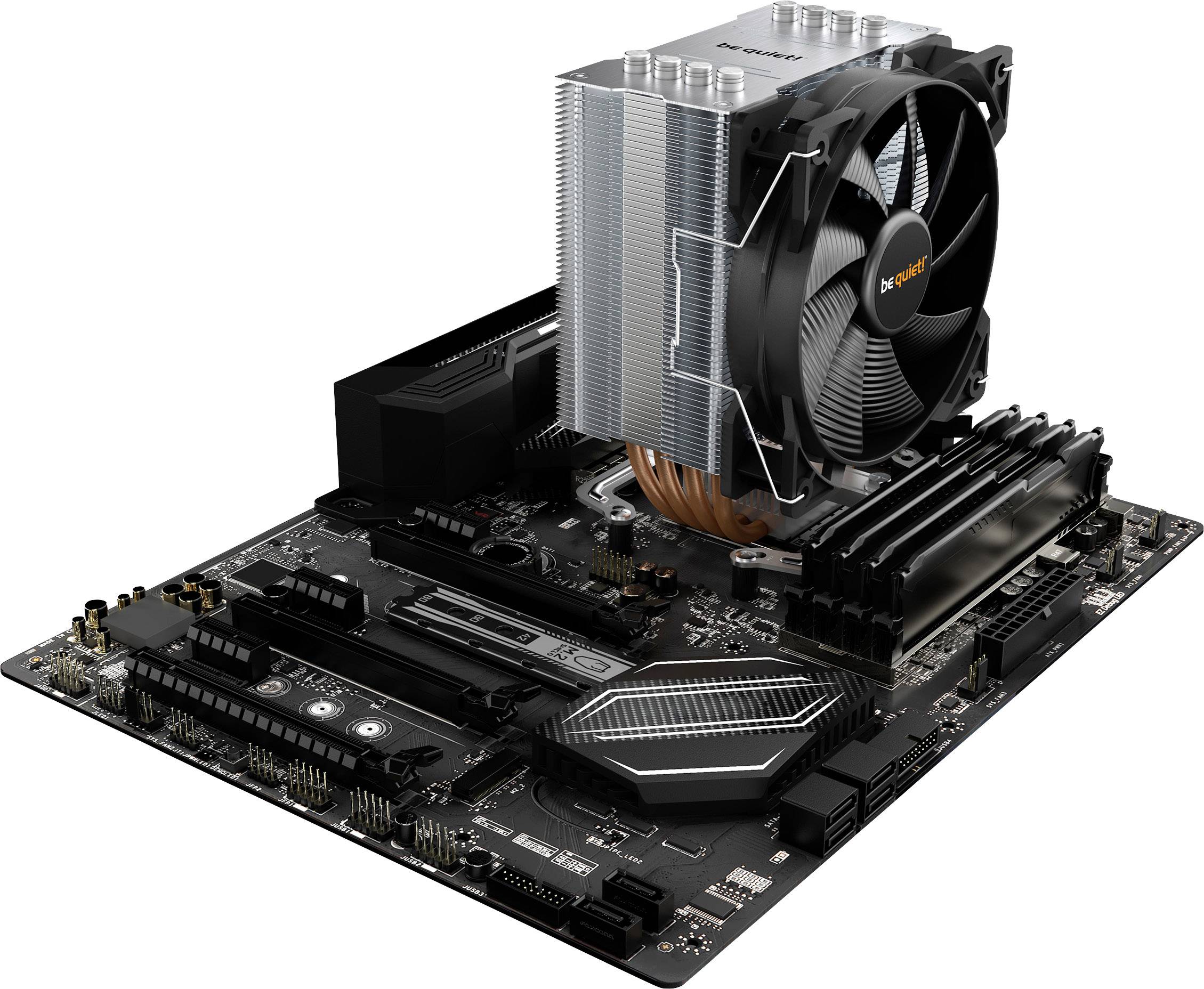 BeQuiet PURE ROCK 2 Chipsatz-Kühler mit Lüfter AMD® AM5, AMD® AM4, Intel® LGA 2066, Intel® LGA 2011-V3, Intel® LGA 1700, Intel® LGA 1200, Int