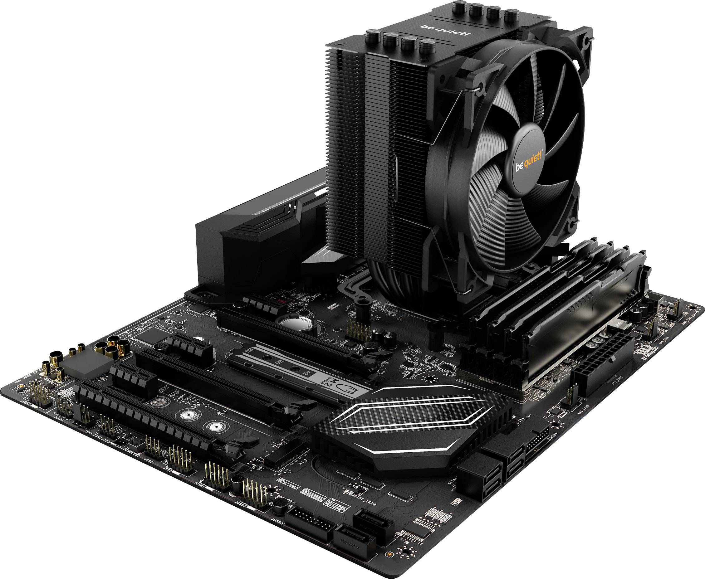 BeQuiet PURE ROCK 2 Chipsatz-Kühler mit Lüfter AMD® AM5, AMD® AM4, Intel® LGA 2066, Intel® LGA 2011-V3, Intel® LGA 1700, Intel® LGA 1200, Int