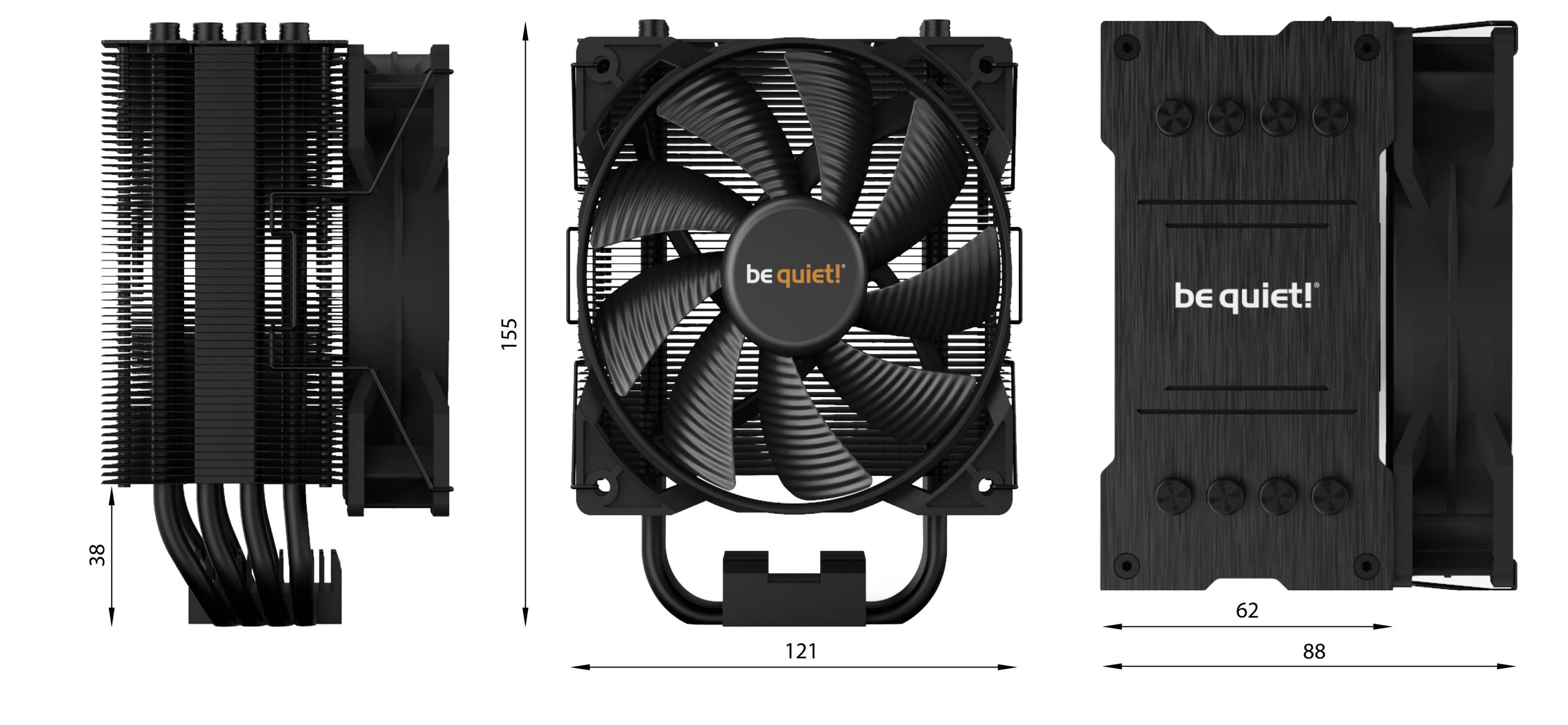 BeQuiet PURE ROCK 2 Chipsatz-Kühler mit Lüfter