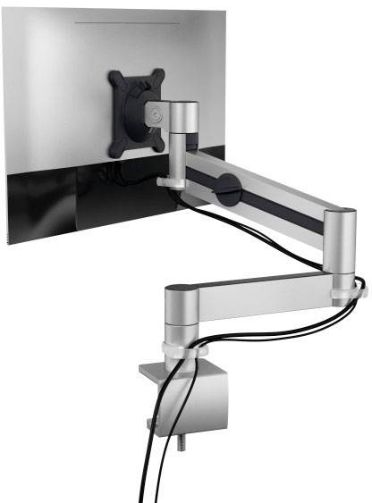 DURABLE - Befestigungskit - einstellbarer Arm - für Monitor / Curved-Monitor - Aluminium, hochwertiger Kunststoff - Silb