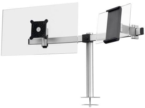 Durable 508823 Monitor-Tischhalterung 1 53,3 cm (21") - 86,4 cm (34") Silber Drehbar, Höhenverstellbar, Neigbar
