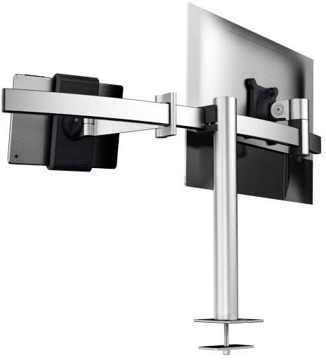 Durable 508823 Monitor-Tischhalterung 53,3 cm (21") - 86,4 cm (34") Silber Drehbar, Höhenverstellbar, Neigbar