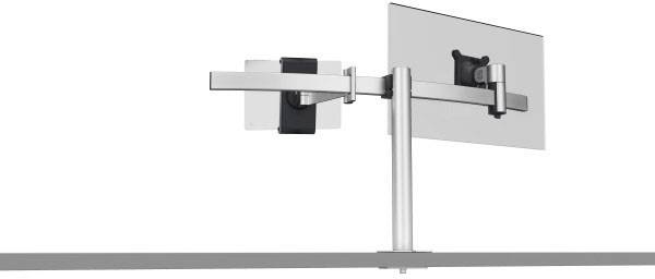 Durable 508823 Monitor-Tischhalterung 1 53,3 cm (21") - 86,4 cm (34") Silber Drehbar, Höhenverstellbar, Neigbar