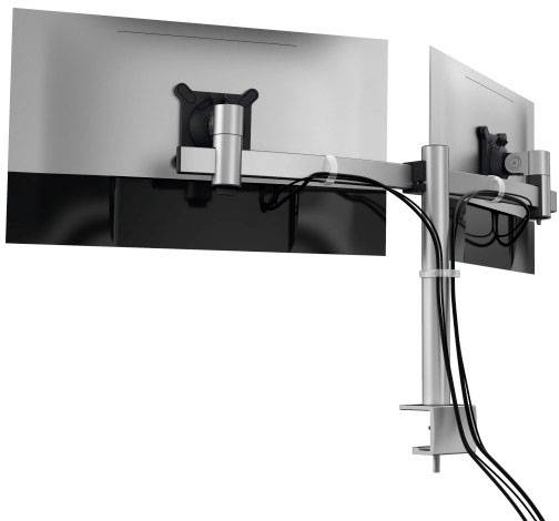 Durable Monitor-Tischhalterung 508523 2 53,3 cm (21") - 68,6 cm (27") Silber Drehbar, Neigbar, Höhenverstellbar