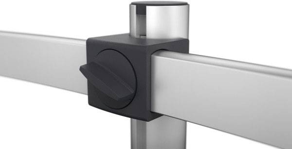 Durable 508523 Monitor-Tischhalterung 53,3 cm (21") - 68,6 cm (27") Silber Drehbar, Neigbar, Höhenverstellbar