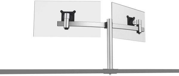 Durable Monitor-Tischhalterung 508623 2 53,3 cm (21") - 68,6 cm (27") Silber Drehbar, Neigbar, Höhenverstellbar